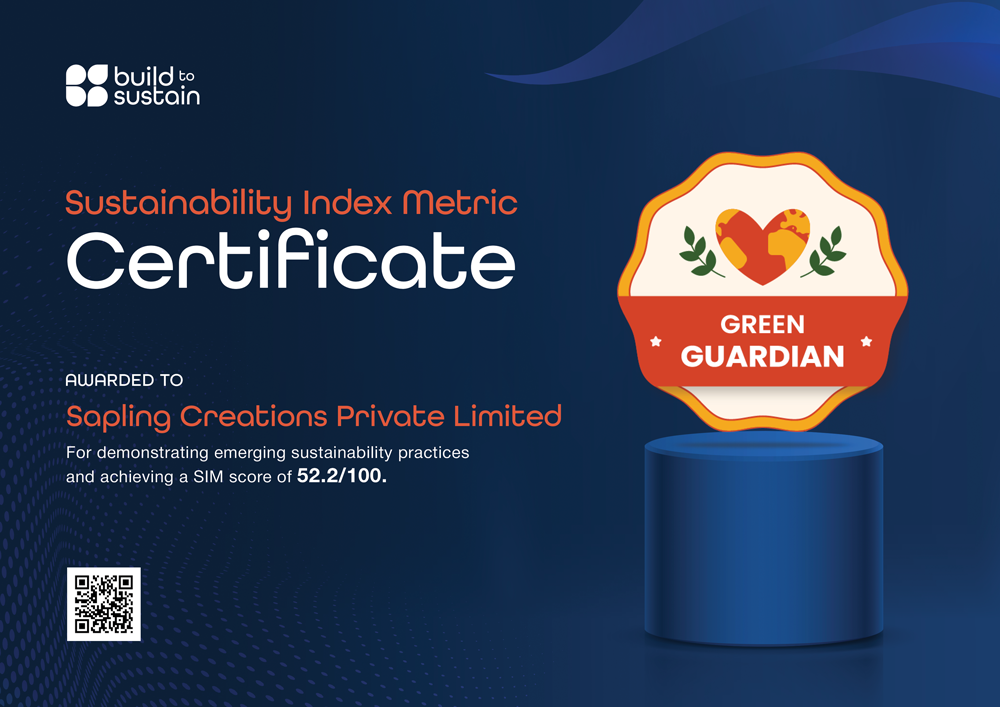 Sapling Creations SIM Assessment Certificate