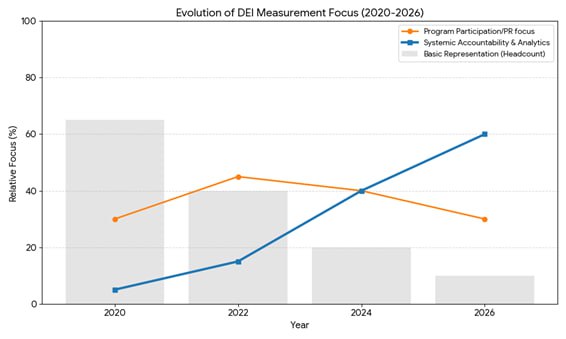 Evolution of DEI Measurement Focus chart