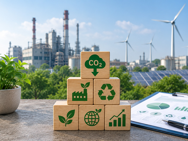 Carbon accounting and GHG inventory services calculating corporate emissions